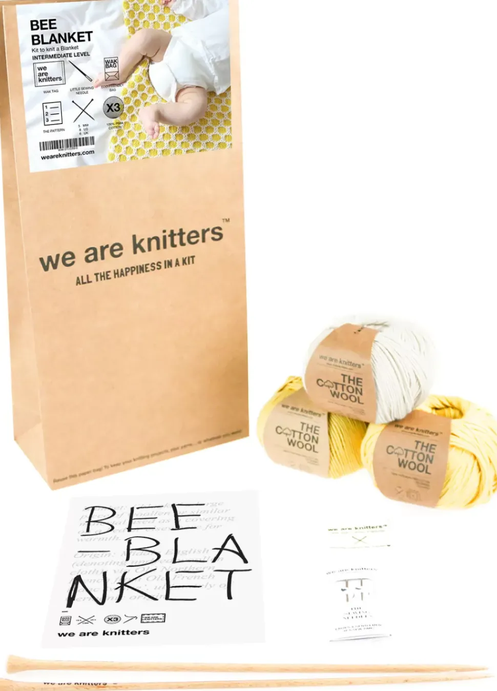 We Are Knitters Bee Blanket Kit| Blankets