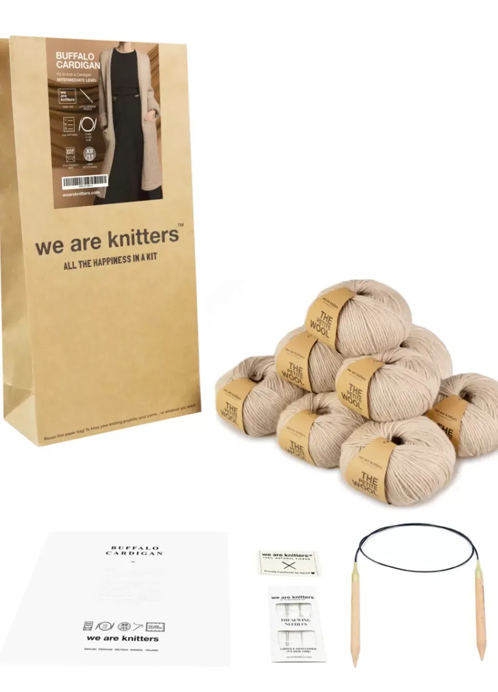 We Are Knitters Buffalo Cardigan Kit| Accessories|Cardigan & Vests