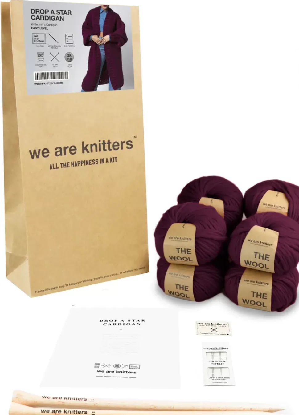 We Are Knitters Drop A Star Cardigan Kit| Cardigan & Vests