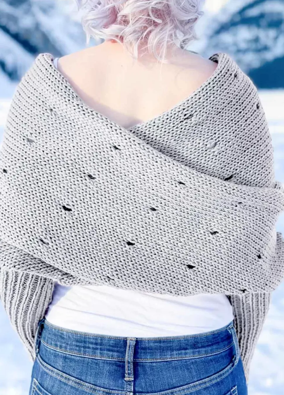 We Are Knitters Easy Eyelet Sweater Scarf x @knitatude Kit| Sweaters|Knitatude