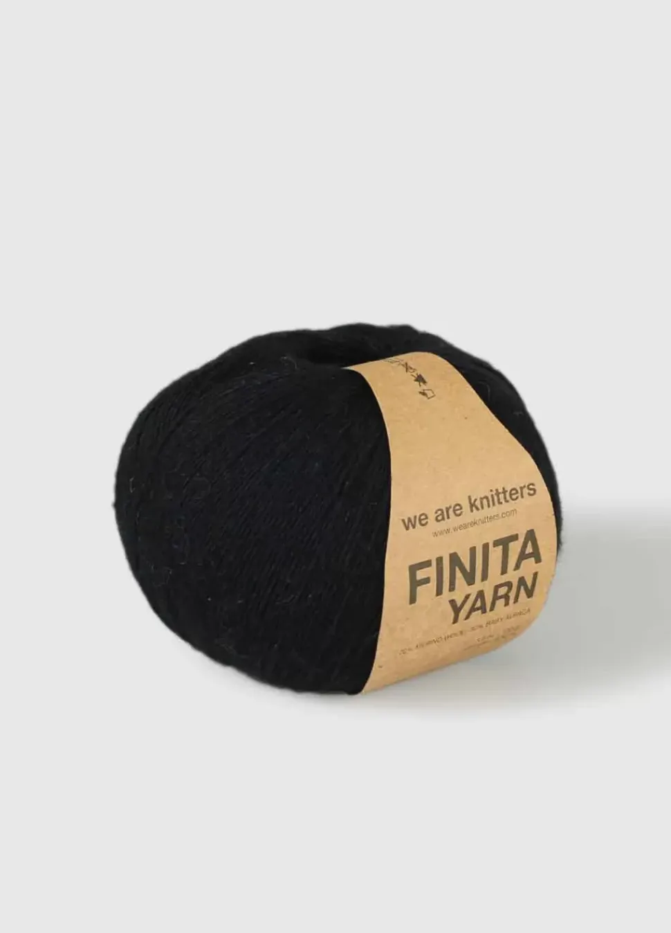 We Are Knitters Finita Yarn Black| Fingering / Sock|Merino