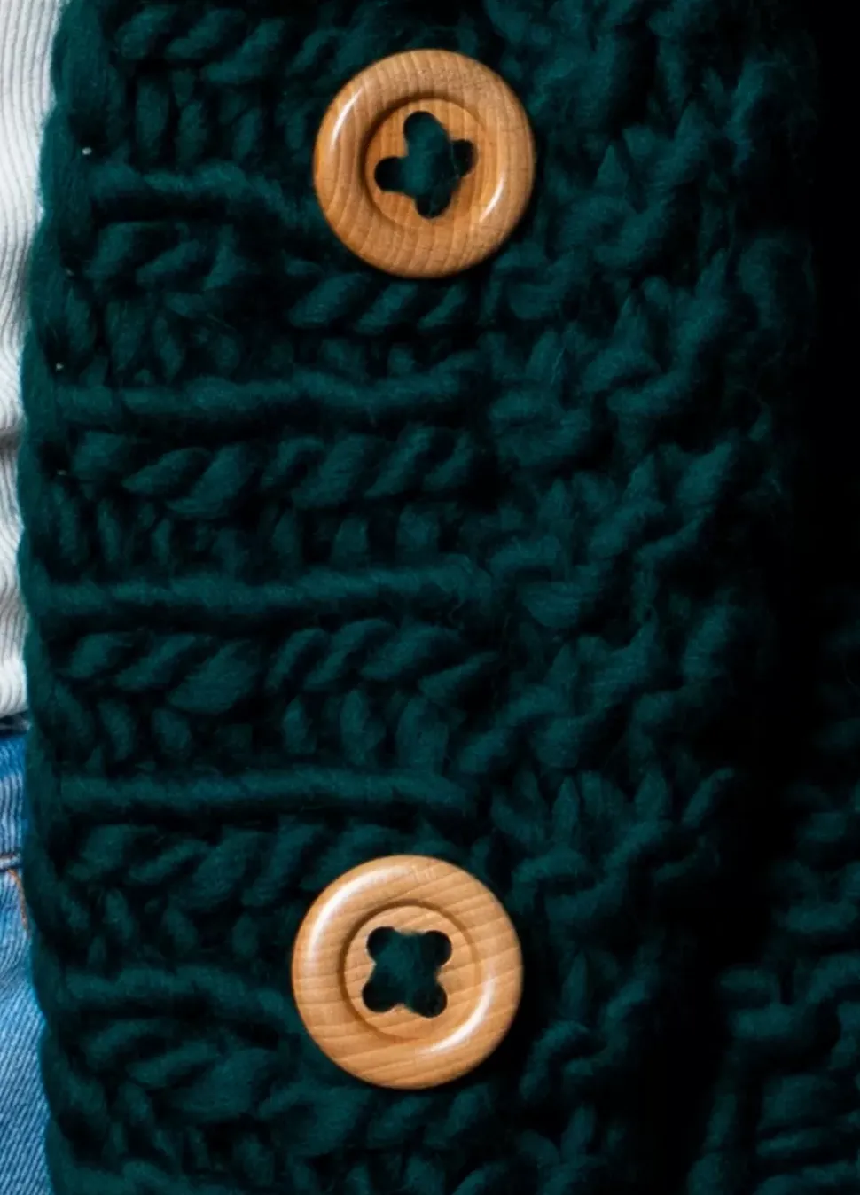 We Are Knitters Large Wooden button| Crochet Tools