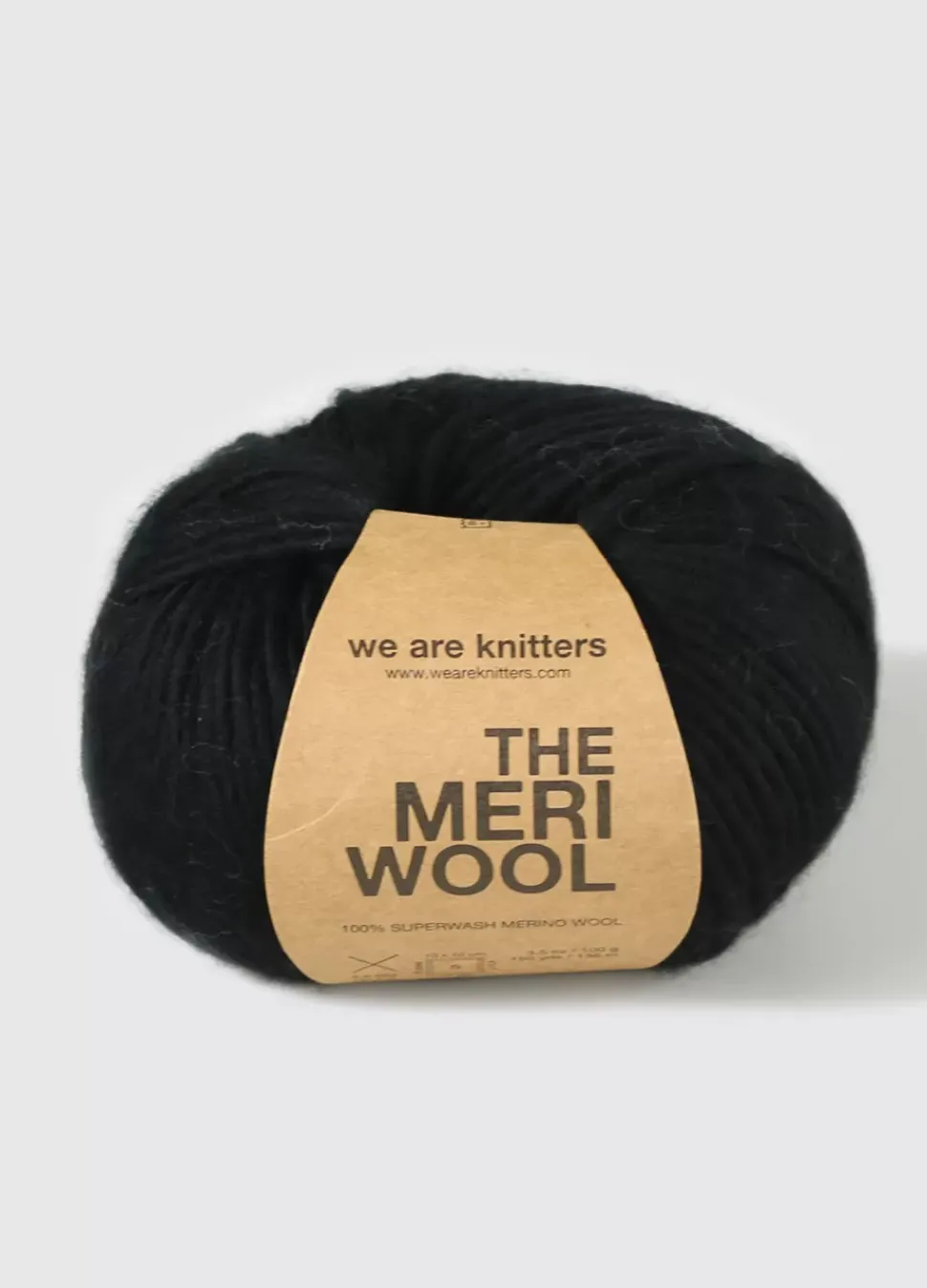 We Are Knitters Meriwool Black| Worsted / Aran|Merino