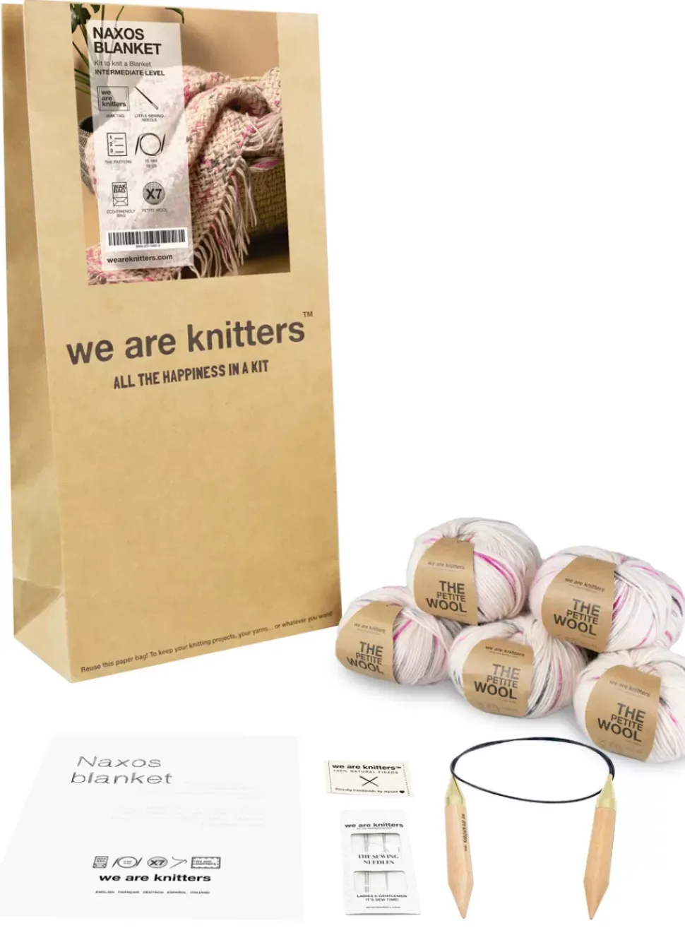 We Are Knitters Naxos Blanket Kit| Home & Decor|Blankets