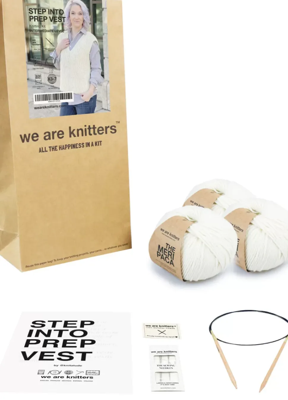We Are Knitters Step Into Prep Vest x @knitatude Kit| Knitatude|Cardigan & Vests