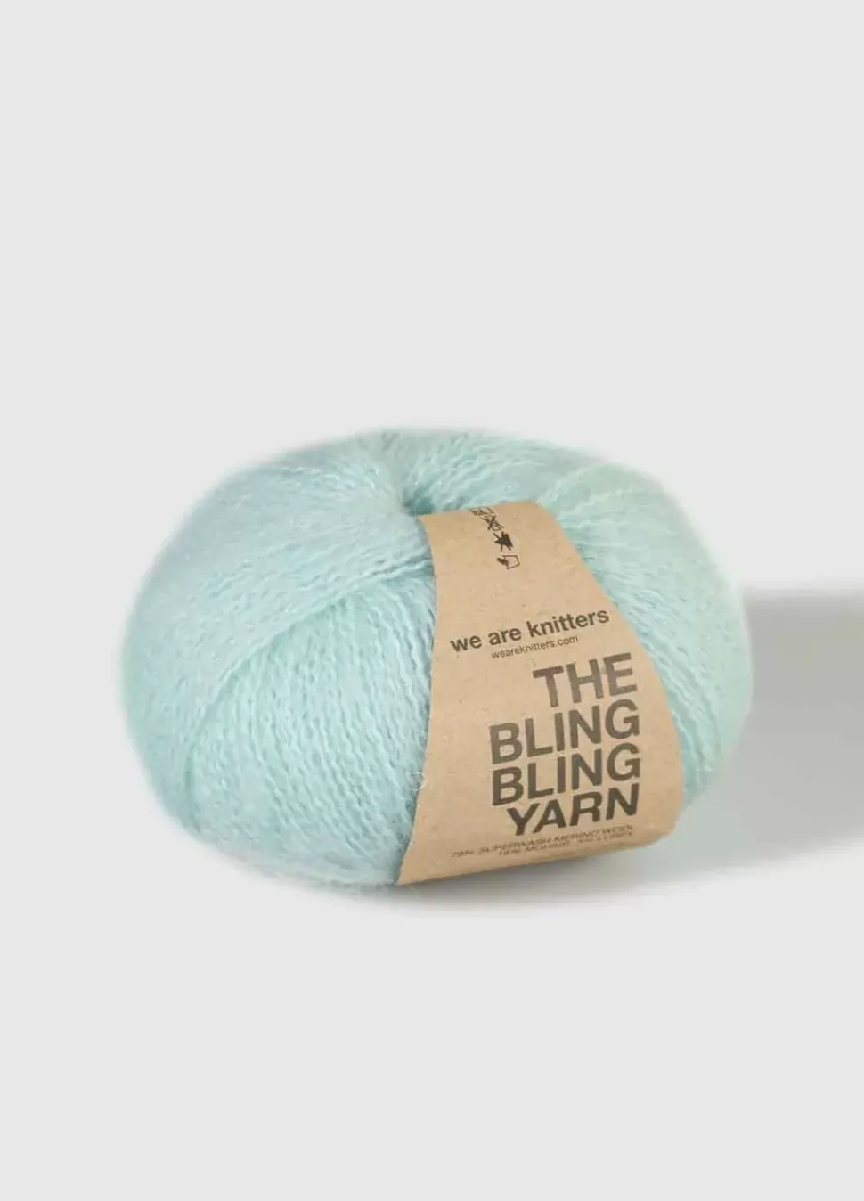 We Are Knitters The Bling Bling Yarn Aquamarine| Fingering / Sock|Mohair