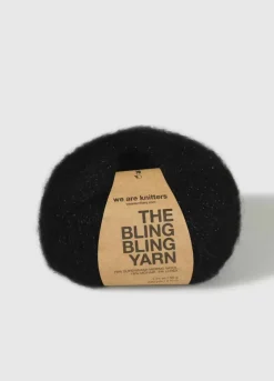 We Are Knitters The Bling Bling Yarn Black| Fingering / Sock|Mohair