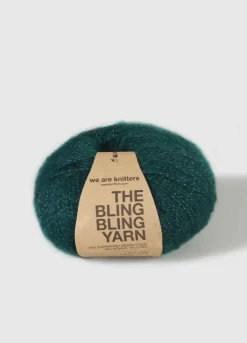 We Are Knitters The Bling Bling Yarn Forest Green| Fingering / Sock|Mohair