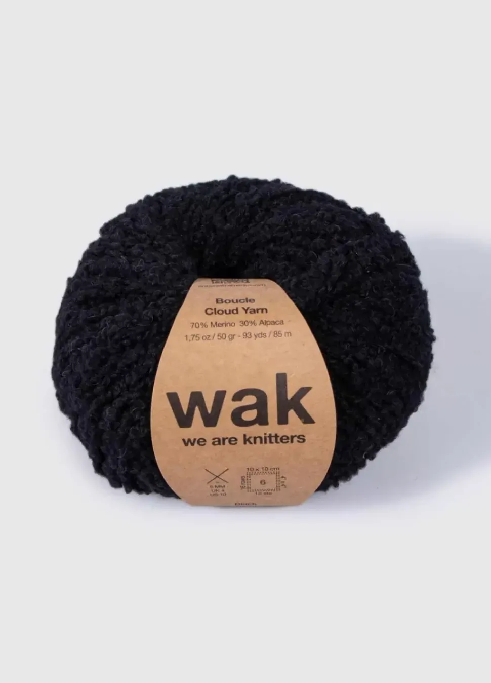 We Are Knitters The Boucle Cloud Yarn Black| DK|Merino