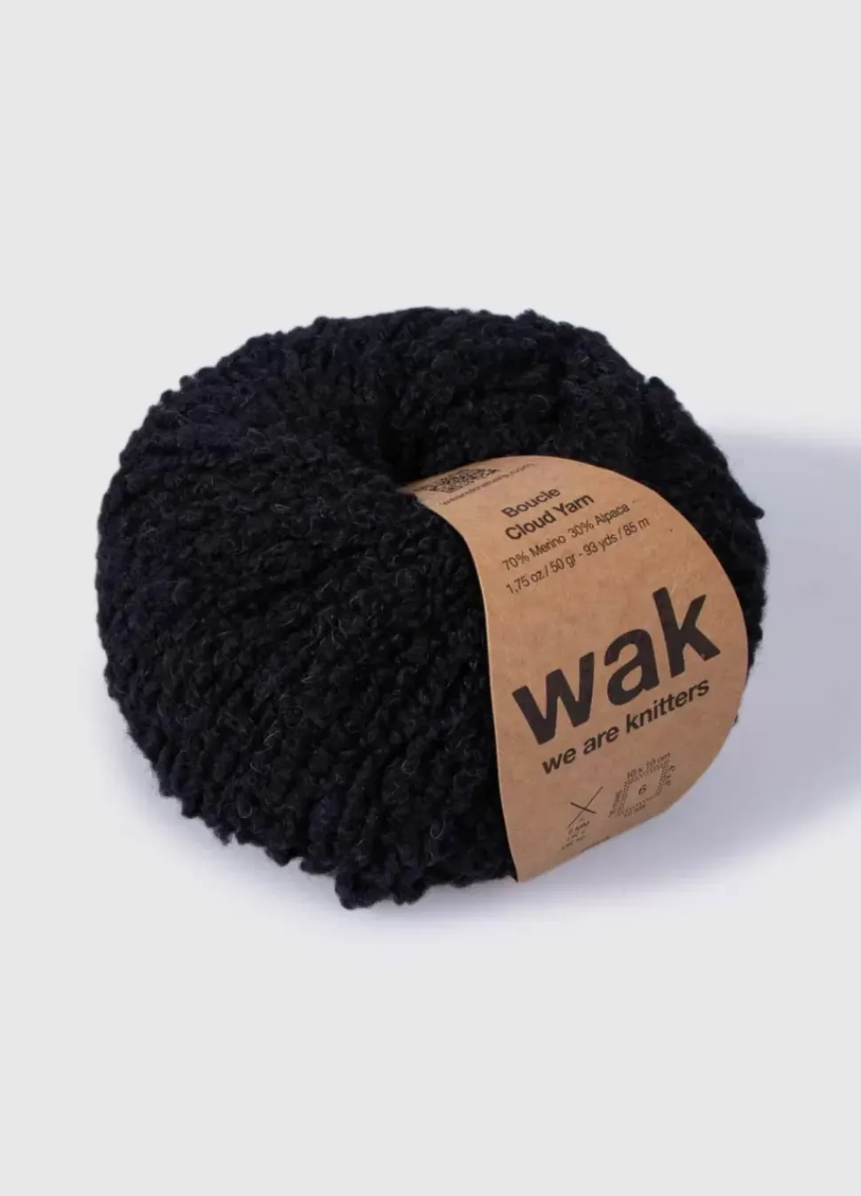 We Are Knitters The Boucle Cloud Yarn Black| DK|Merino
