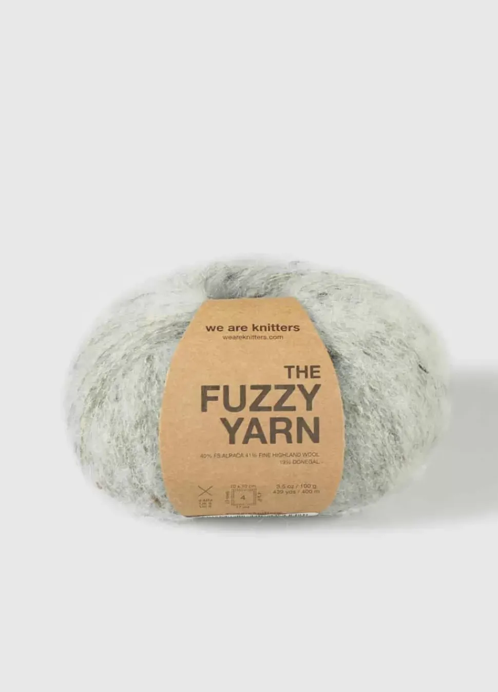 We Are Knitters The Fuzzy Yarn Marbled Glacial Green| Fingering / Sock|Alpaca