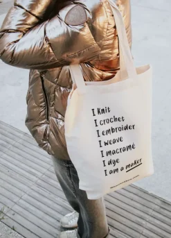 We Are Knitters Tote Bag: I am a maker| Tote Bags