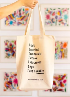 We Are Knitters Tote Bag: I am a maker| Tote Bags