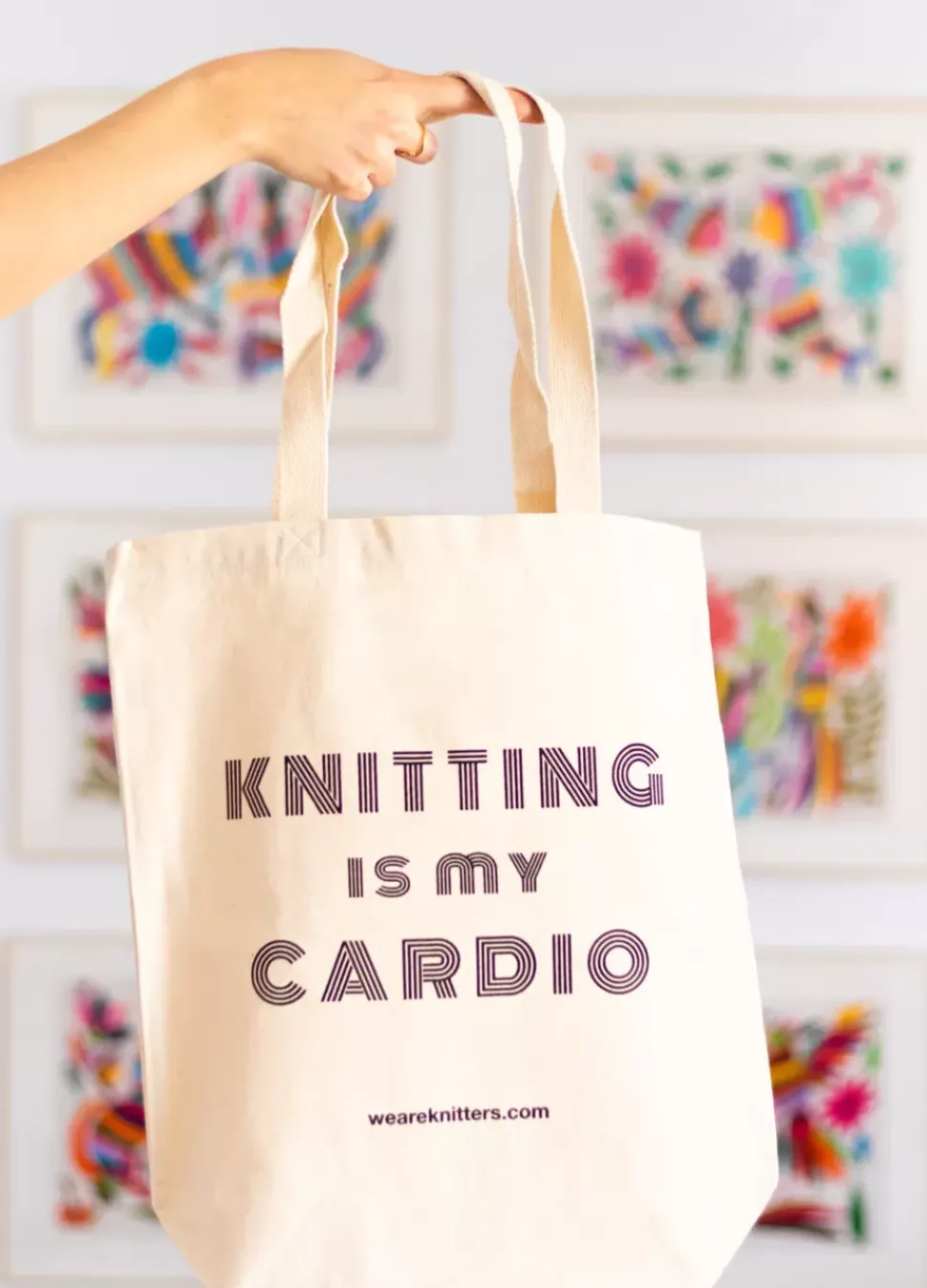 We Are Knitters Tote Bag: Knitting is my Cardio| Tote Bags